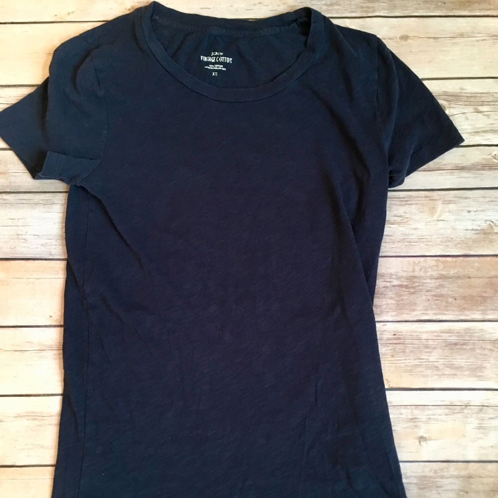 J. Crew Vintage Cotton Tissue T-shirt in Navy